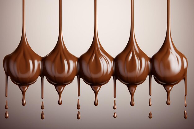 Foto um toque de chocolate sobre um fundo branco perfeito para projetos relacionados a alimentos e sobremesas