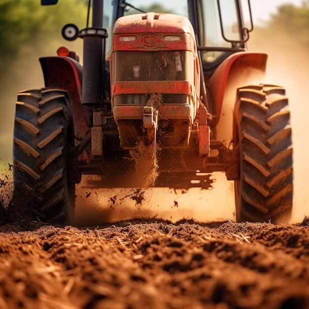 Foto um tractor com a palavra 