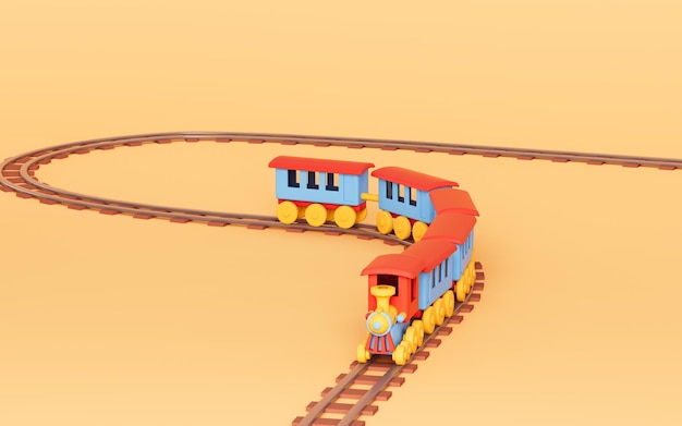 Trem De Brinquedo Com Fumaça Movendo-se No Modelo Ferroviário. Foto de  Stock - Imagem de frete, preto: 253724298