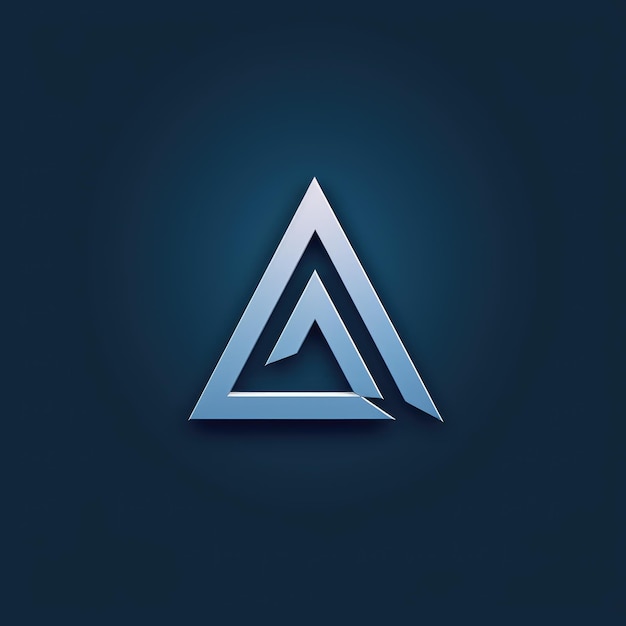 Um triângulo branco com um fundo azul que diz " triângulo ".