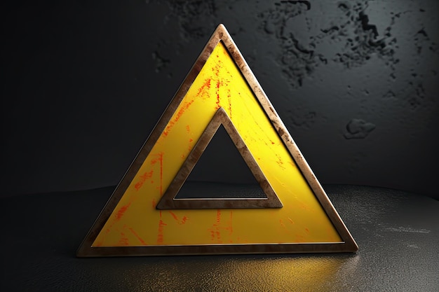Um triângulo com um triângulo no meio