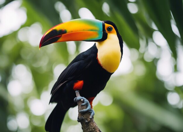 Foto um tucano na floresta