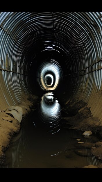Um túnel com um túnel que tem um túnel, que tem um túneis que tem um tunel debaixo dele.