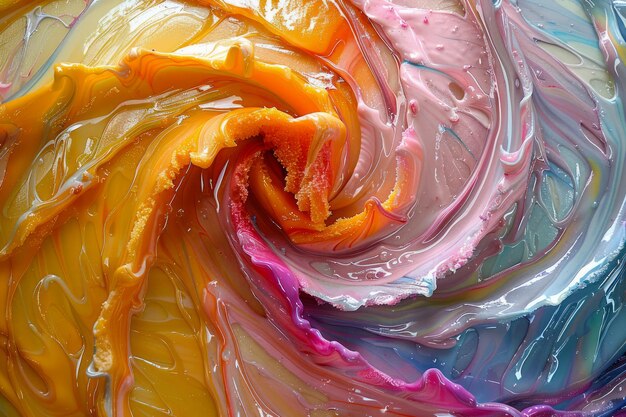 Um turbilhão vibrante de cores em pinturas abstratas para fundos e desenhos criativos