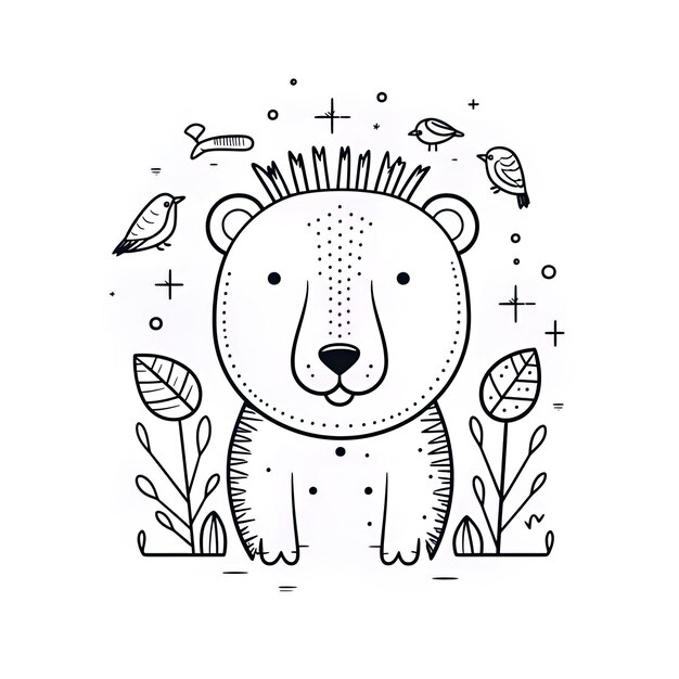 Um urso com uma camisa que diz urso