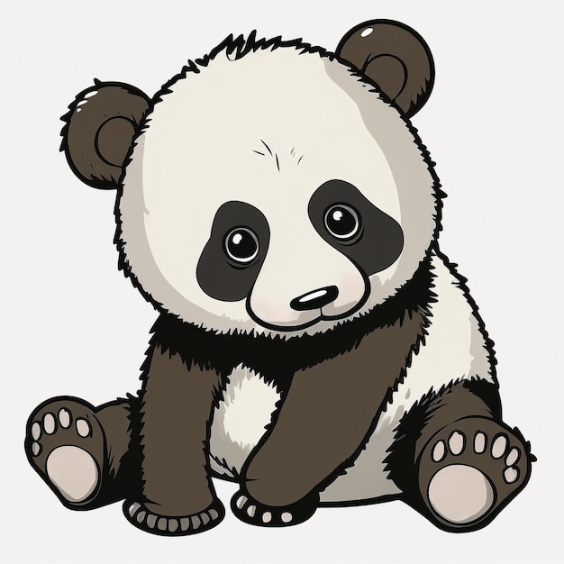 Fofo Panda Fica No Bolso Cara Sorridente Bonitinho Desenho Simples De Um  Bebê Panda Urso Branco Sobre Fundo Pequeno Ilustração Stock - Ilustração de  fundo, projeto: 235738893