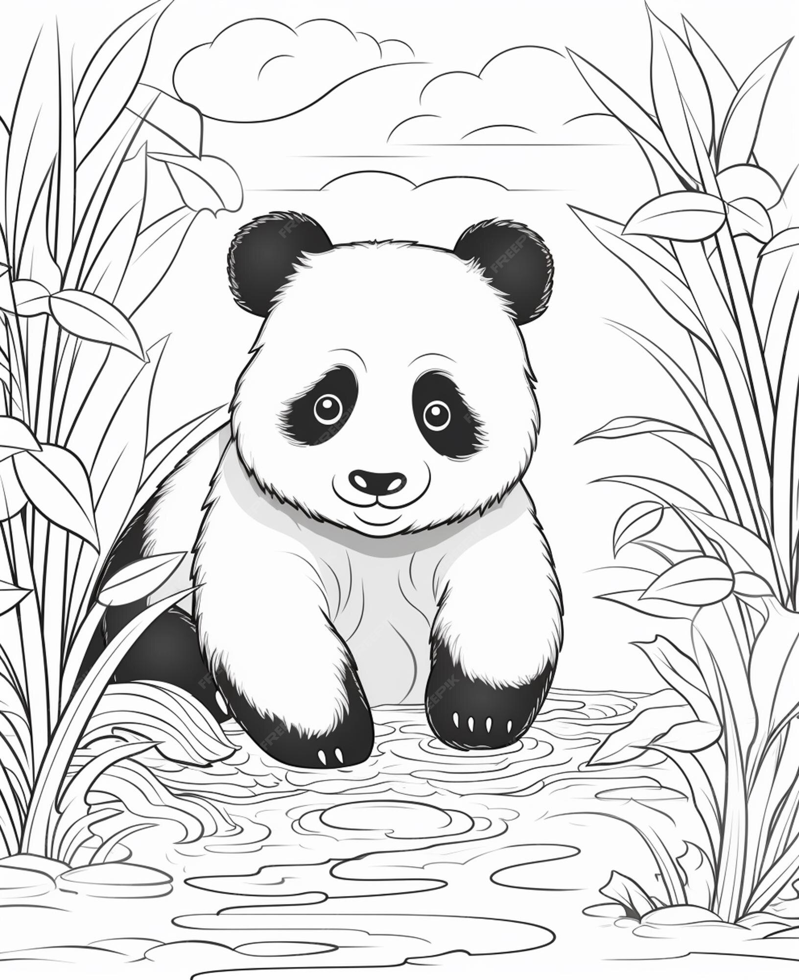 imagem de urso panda para colorir - Pesquisa Google