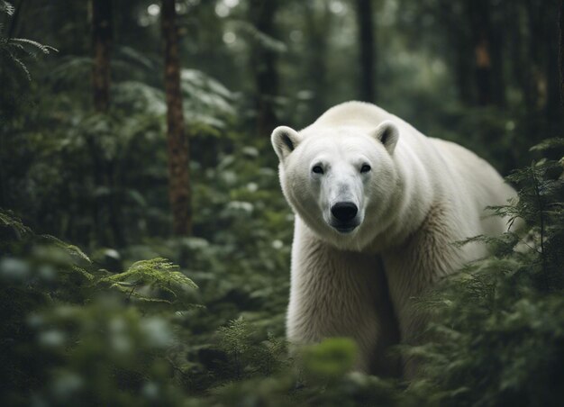 Um urso polar na selva