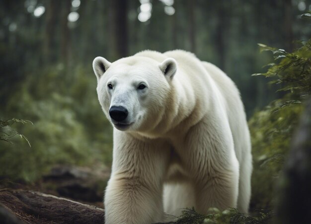 Um urso polar na selva