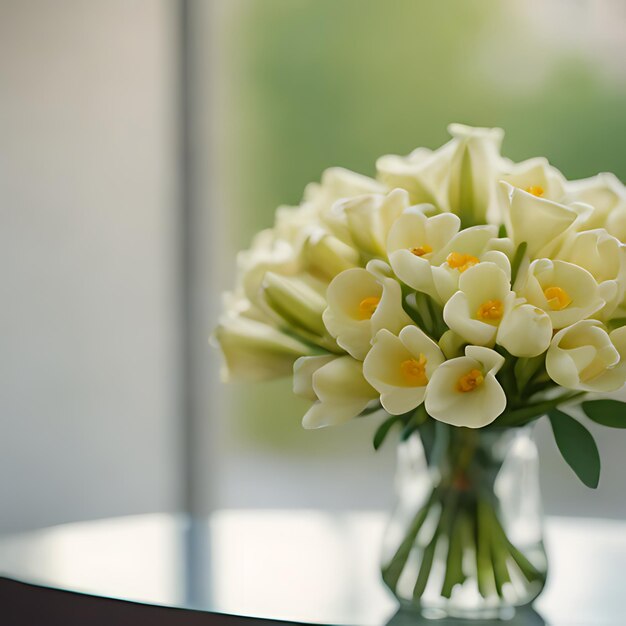 um vaso de flores com a palavra " margaridas " na parte de baixo