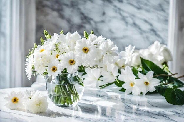 Um vaso de flores com um fundo branco e um fundo branco.