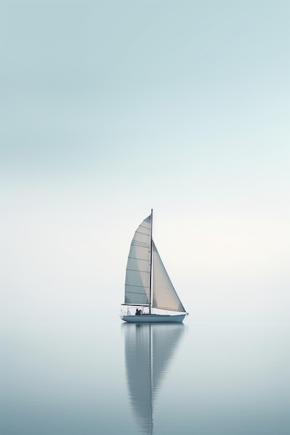 Foto um veleiro com uma vela branca e a palavra vela nele.