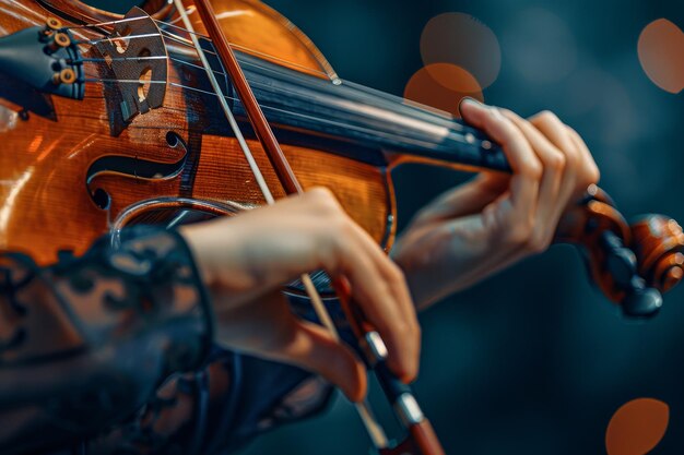 Foto um velho está tocando violino.