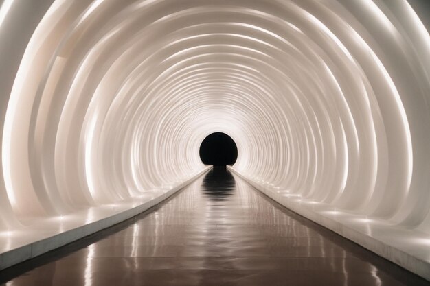 Um vibrante túnel giratório de arcos iluminados criando um fundo abstrato cativante que irradia