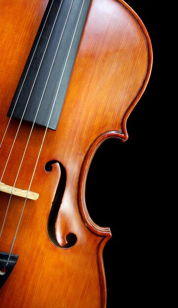 um violino com uma faixa preta na parte inferior.