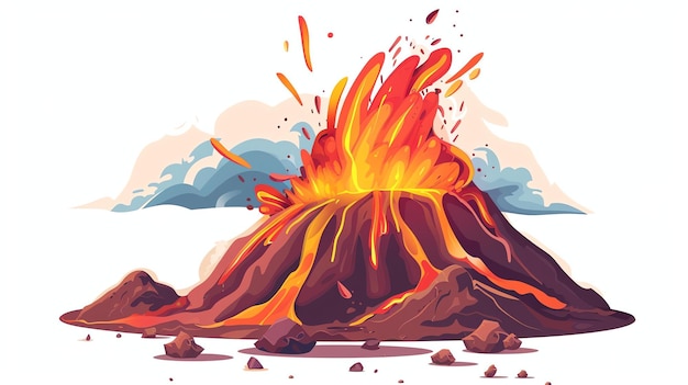 Um vulcão é uma montanha que tem uma abertura ou aberturas na superfície da Terra através das quais as cinzas de lava e gases escapam