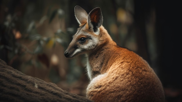 Um wallaby na selva hd image generative AI