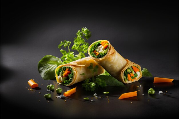 Um wrap com legumes