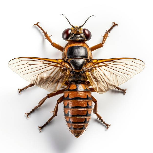 Uma abelha de vespa de inseto voador
