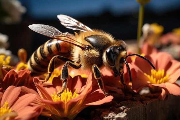 Uma abelha ensina as crianças sobre sua importância na IA generativa da natureza