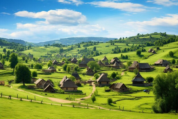 Uma aldeia nas montanhas