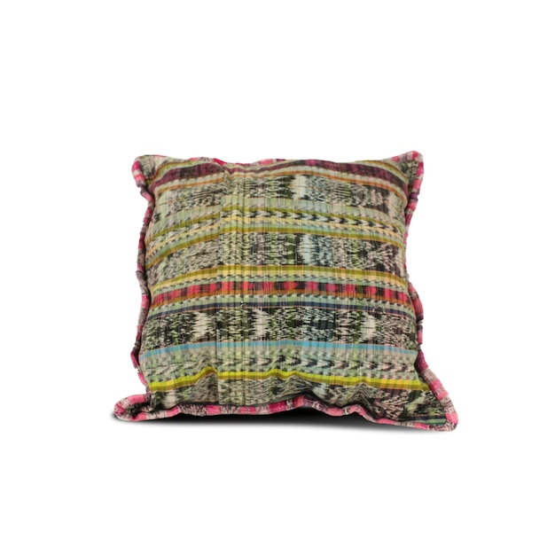 Foto uma almofada da empresa de lã empresa de lã em verde e rosa