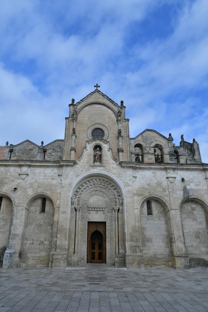 Uma antiga igreja em Matera, uma cidade antiga em Basilicata Itália