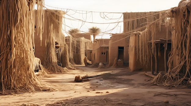 uma antiga vila mediterrânea em Marrocos generativa ai