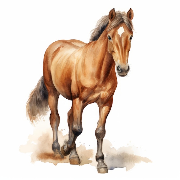 uma aquarela de um cavalo