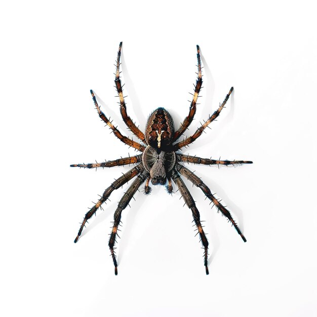 Foto uma aranha em fundo branco id de trabalho d36b545ce1954af9a04573417f9353ea