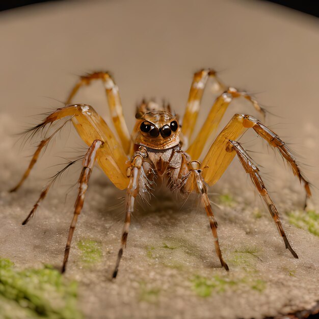 Foto uma aranha que está num pedaço de papel