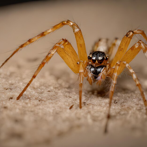 Foto uma aranha que tem uma aranha nas costas