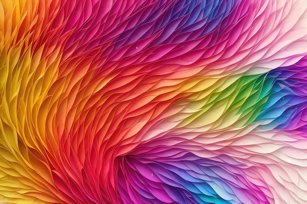 Uma arte de papel colorido com um fundo de arco-íris.