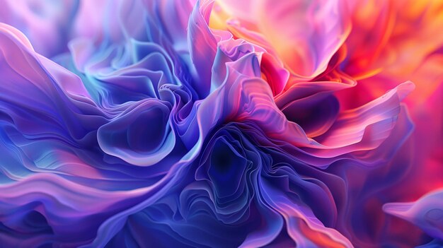 Foto uma arte digital hiperrealista de uma flor abstrata