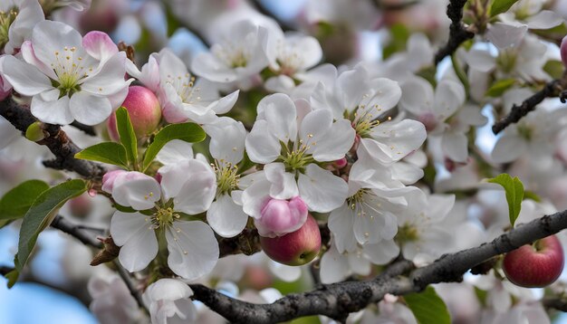 Foto uma árvore com uma flor rosa e a palavra cereja nela