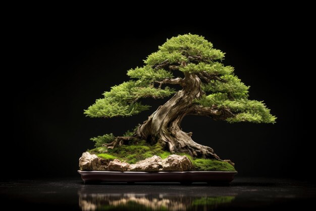 Uma árvore de bonsai bem cuidada