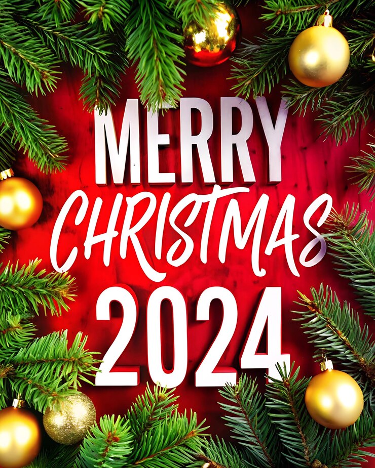 Foto uma árvore de natal com as palavras " feliz natal " escritas em branco na parte inferior