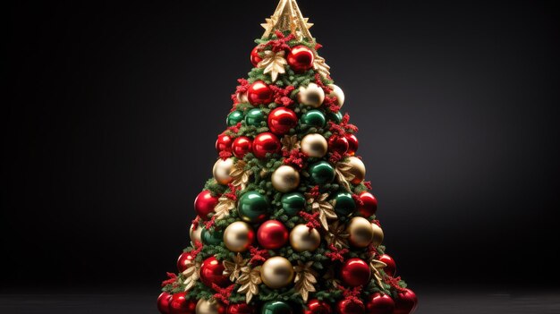 Uma árvore de Natal decorada