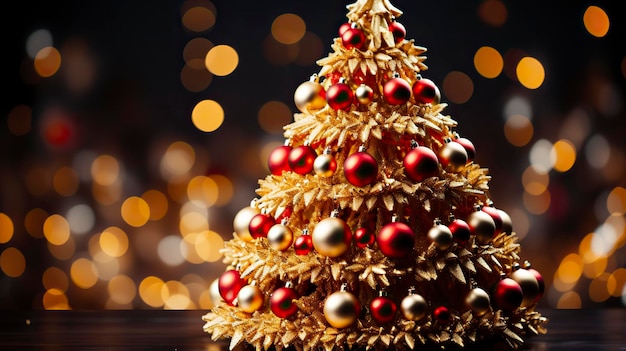 Uma árvore de Natal festiva com presentes debaixo A alegria das férias mágicas de Natal Um sonho de Natal