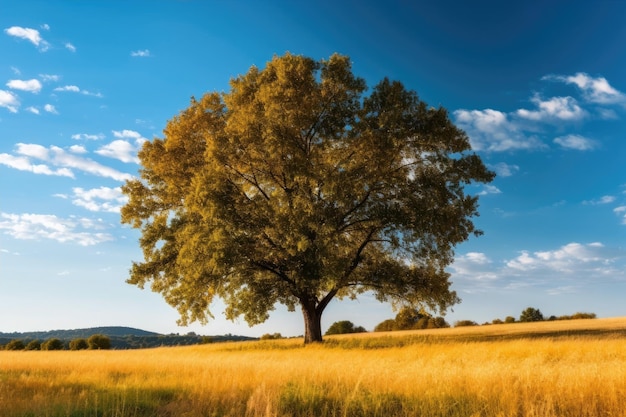 Uma árvore em um campo