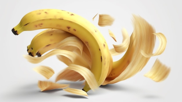 Uma banana que foi derrubada por um bananagenerative ai