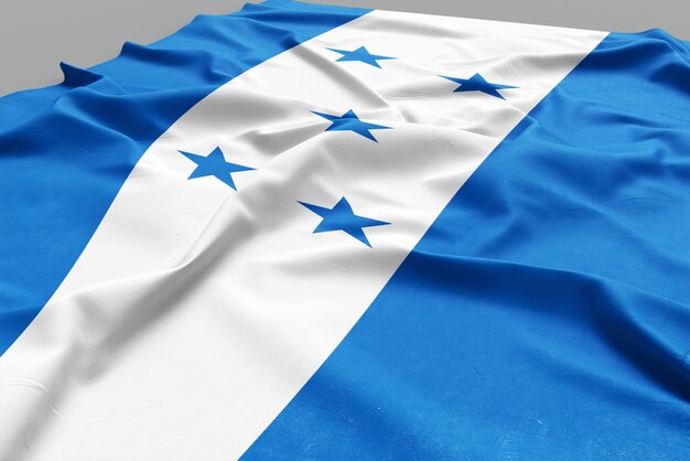 Uma bandeira 3D com a bandeira de Honduras