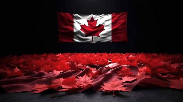 Uma bandeira Canadá Dia do Canadá