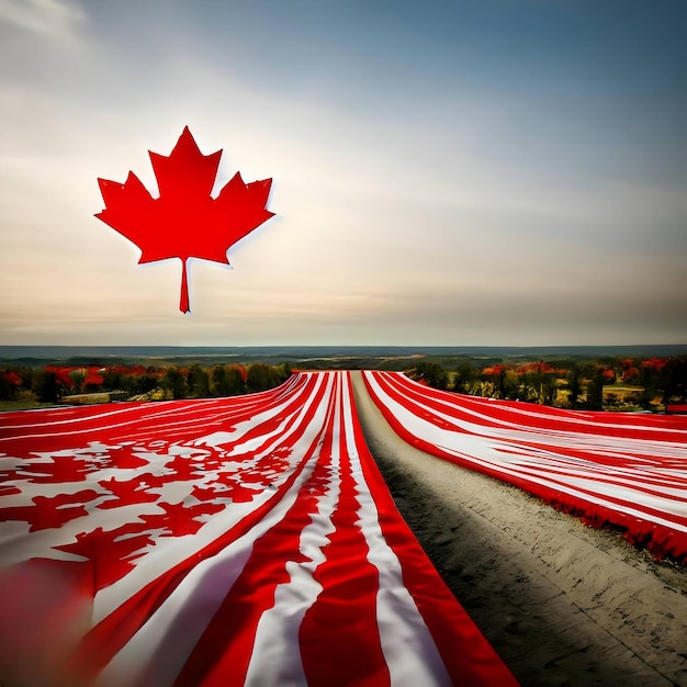 Uma bandeira com a palavra canadá