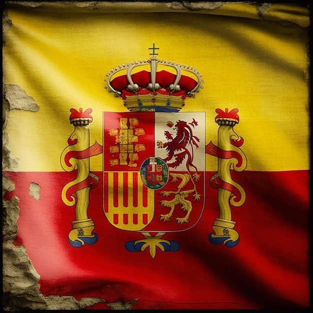 Uma bandeira com a palavra espanha