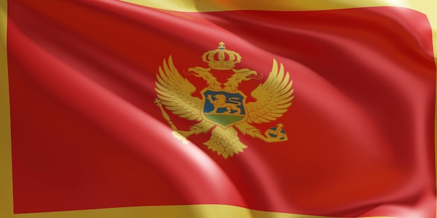 Uma bandeira com a palavra montenegro