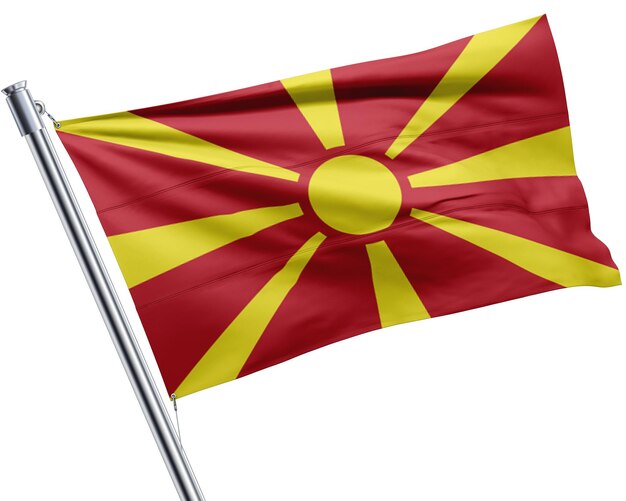 Uma bandeira da república da macedônia