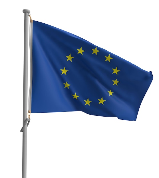 Uma bandeira da união europeia