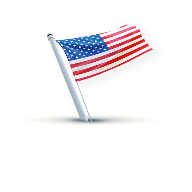Uma bandeira de united_states em um fundo branco usando para mídias sociais