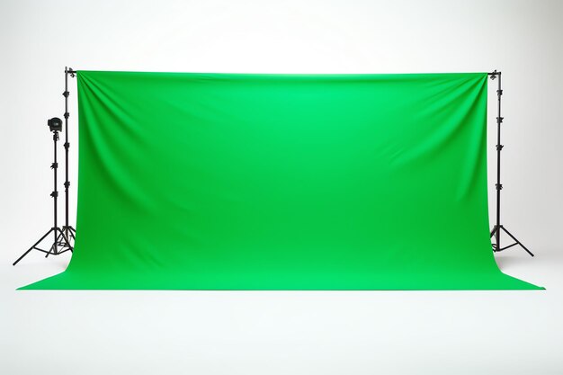 Foto uma bandeira verde com fundo branco